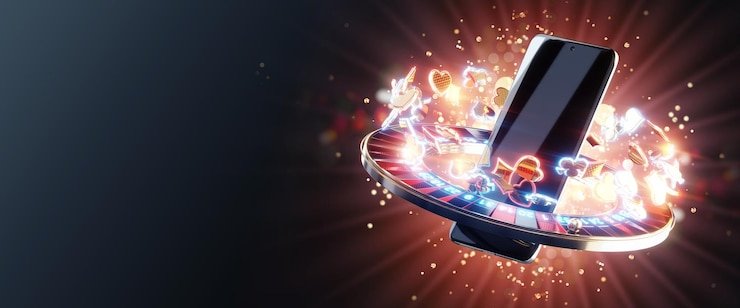 Dealer live casino profesional sedang membagikan kartu di studio